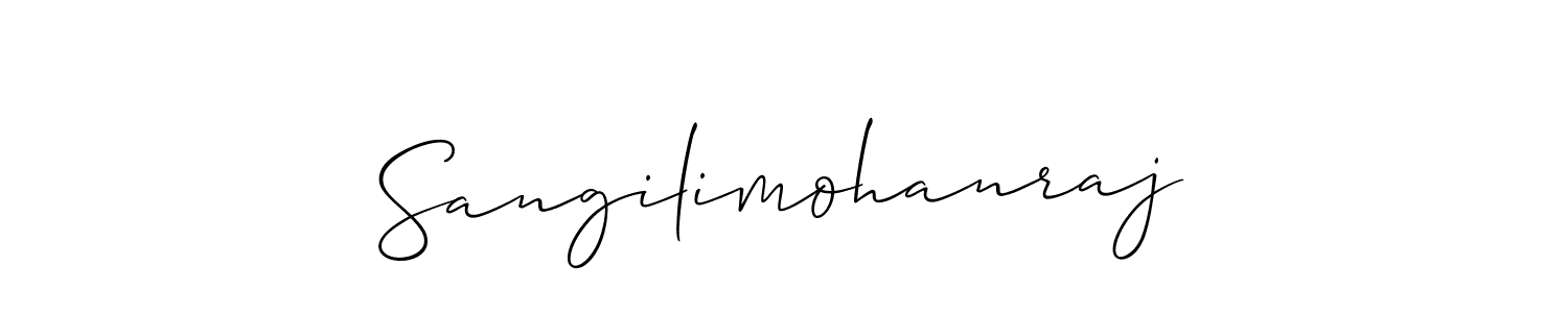 Design your own signature with our free online signature maker. With this signature software, you can create a handwritten (Allison_Script) signature for name Sangilimohanraj. Sangilimohanraj signature style 2 images and pictures png