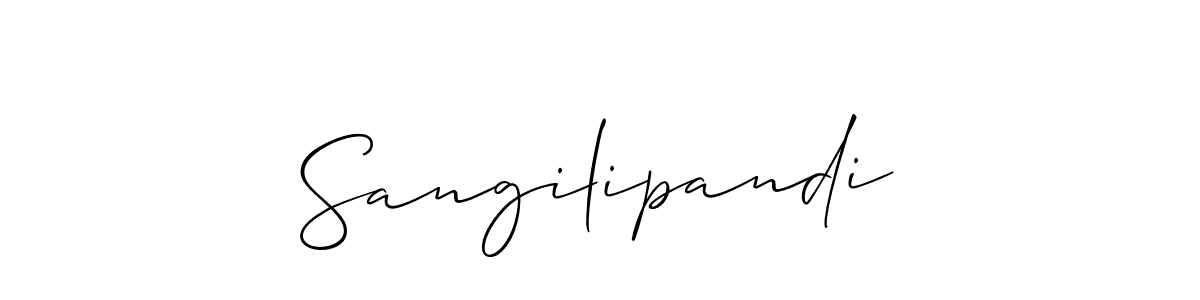 How to make Sangilipandi name signature. Use Allison_Script style for creating short signs online. This is the latest handwritten sign. Sangilipandi signature style 2 images and pictures png