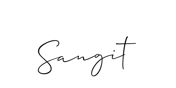 How to make Sangit signature? Allison_Script is a professional autograph style. Create handwritten signature for Sangit name. Sangit signature style 2 images and pictures png