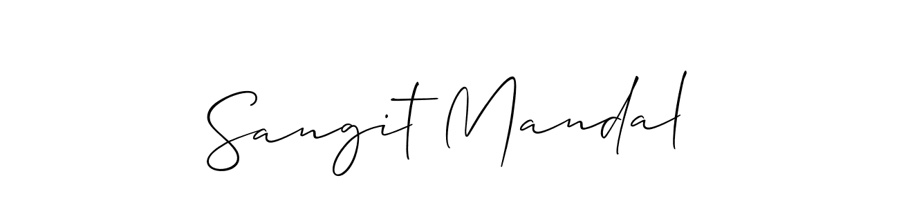 Create a beautiful signature design for name Sangit Mandal. With this signature (Allison_Script) fonts, you can make a handwritten signature for free. Sangit Mandal signature style 2 images and pictures png