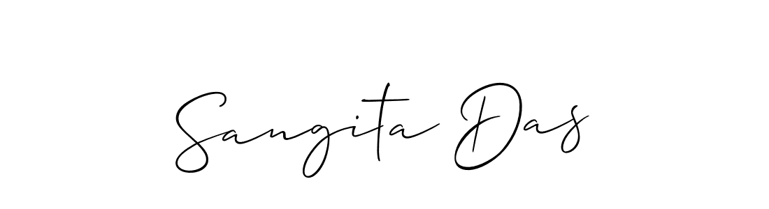 Also we have Sangita Das name is the best signature style. Create professional handwritten signature collection using Allison_Script autograph style. Sangita Das signature style 2 images and pictures png