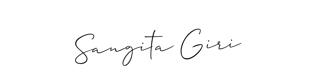 How to make Sangita Giri signature? Allison_Script is a professional autograph style. Create handwritten signature for Sangita Giri name. Sangita Giri signature style 2 images and pictures png