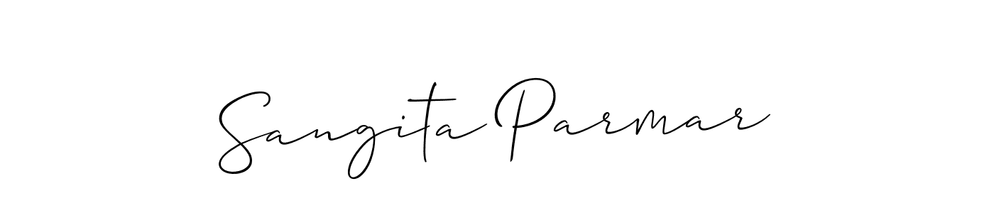 This is the best signature style for the Sangita Parmar name. Also you like these signature font (Allison_Script). Mix name signature. Sangita Parmar signature style 2 images and pictures png