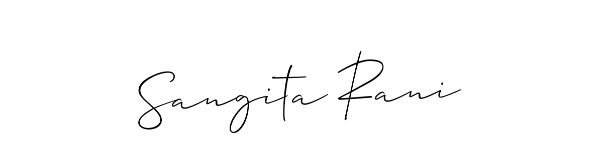 This is the best signature style for the Sangita Rani name. Also you like these signature font (Allison_Script). Mix name signature. Sangita Rani signature style 2 images and pictures png
