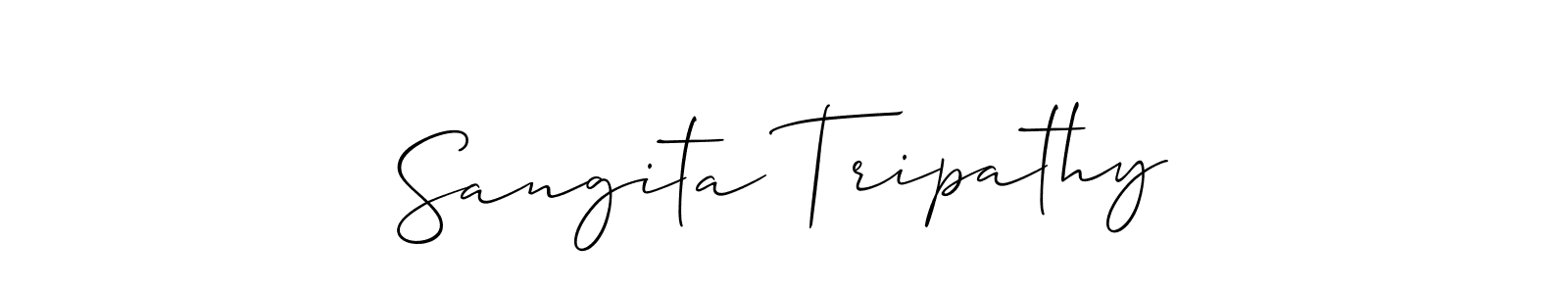 How to Draw Sangita Tripathy signature style? Allison_Script is a latest design signature styles for name Sangita Tripathy. Sangita Tripathy signature style 2 images and pictures png