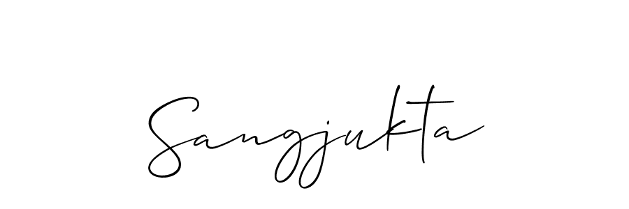 Make a beautiful signature design for name Sangjukta. With this signature (Allison_Script) style, you can create a handwritten signature for free. Sangjukta signature style 2 images and pictures png