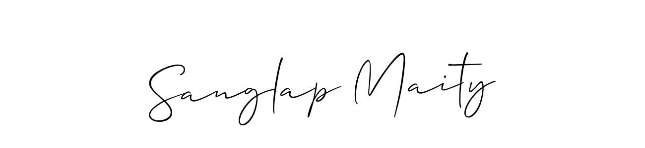 Allison_Script is a professional signature style that is perfect for those who want to add a touch of class to their signature. It is also a great choice for those who want to make their signature more unique. Get Sanglap Maity name to fancy signature for free. Sanglap Maity signature style 2 images and pictures png