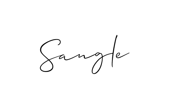 It looks lik you need a new signature style for name Sangle. Design unique handwritten (Allison_Script) signature with our free signature maker in just a few clicks. Sangle signature style 2 images and pictures png