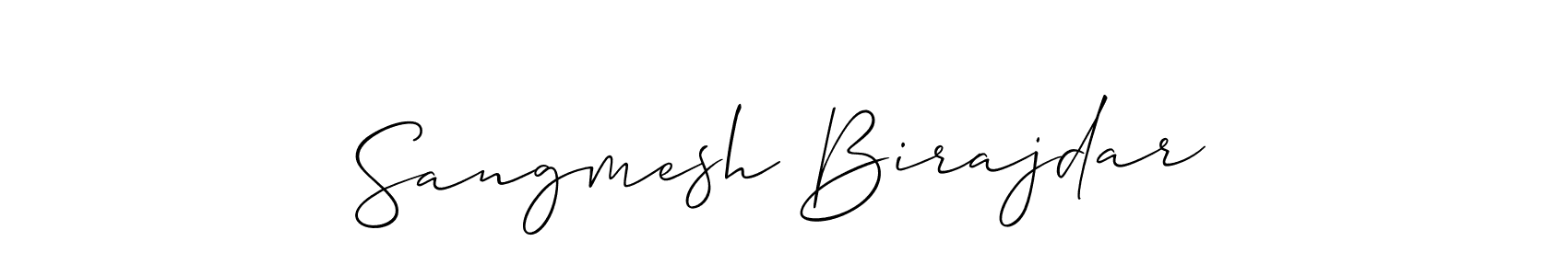 The best way (Allison_Script) to make a short signature is to pick only two or three words in your name. The name Sangmesh Birajdar include a total of six letters. For converting this name. Sangmesh Birajdar signature style 2 images and pictures png