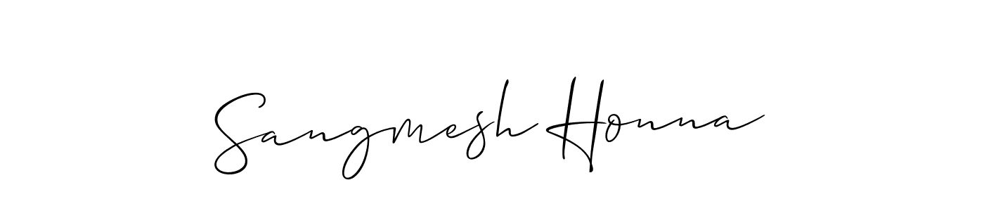 Best and Professional Signature Style for Sangmesh Honna. Allison_Script Best Signature Style Collection. Sangmesh Honna signature style 2 images and pictures png
