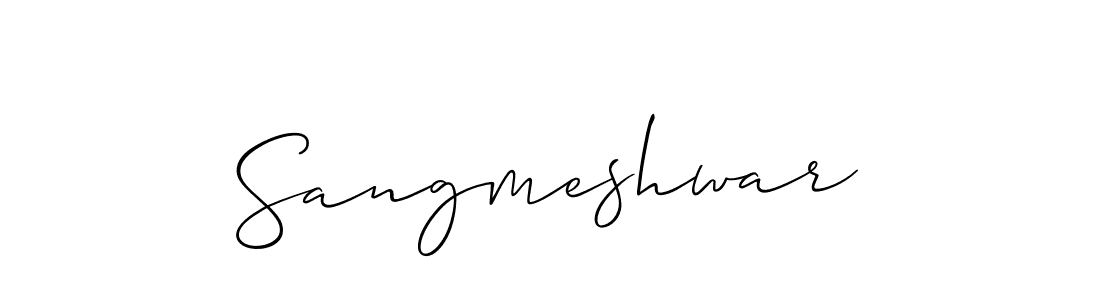 Create a beautiful signature design for name Sangmeshwar. With this signature (Allison_Script) fonts, you can make a handwritten signature for free. Sangmeshwar signature style 2 images and pictures png