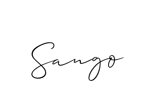 Allison_Script is a professional signature style that is perfect for those who want to add a touch of class to their signature. It is also a great choice for those who want to make their signature more unique. Get Sango name to fancy signature for free. Sango signature style 2 images and pictures png