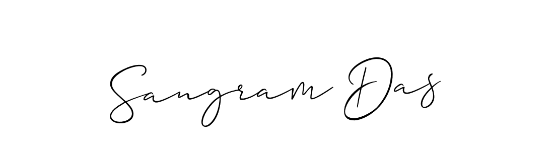 Create a beautiful signature design for name Sangram Das. With this signature (Allison_Script) fonts, you can make a handwritten signature for free. Sangram Das signature style 2 images and pictures png