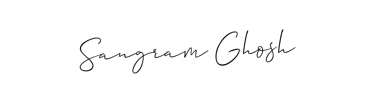 It looks lik you need a new signature style for name Sangram Ghosh. Design unique handwritten (Allison_Script) signature with our free signature maker in just a few clicks. Sangram Ghosh signature style 2 images and pictures png