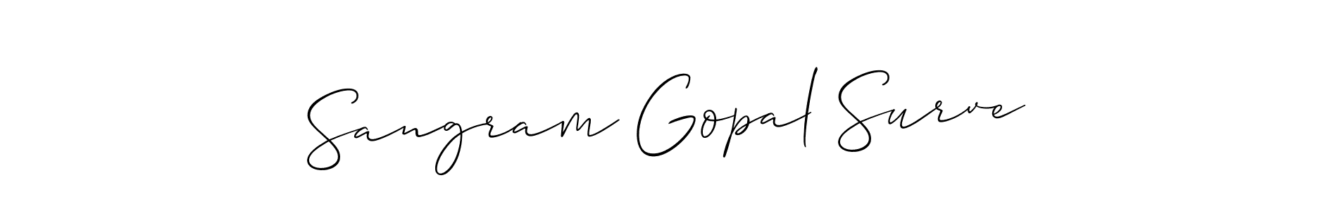 Design your own signature with our free online signature maker. With this signature software, you can create a handwritten (Allison_Script) signature for name Sangram Gopal Surve. Sangram Gopal Surve signature style 2 images and pictures png