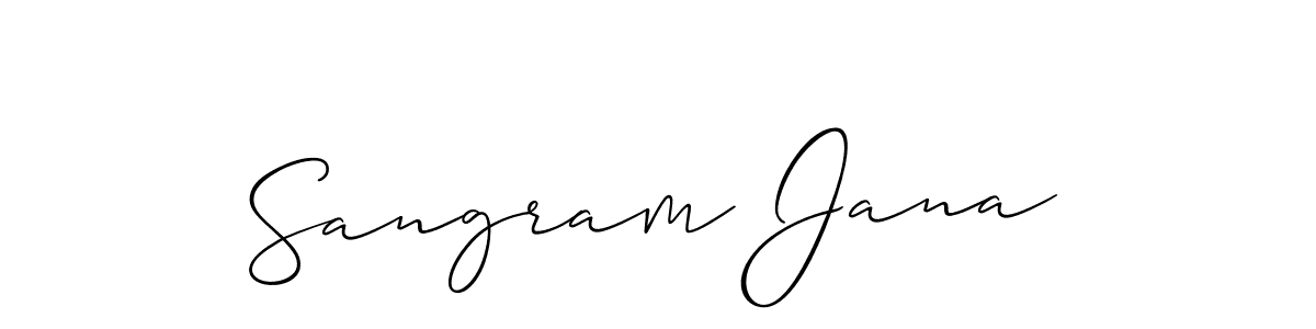 Design your own signature with our free online signature maker. With this signature software, you can create a handwritten (Allison_Script) signature for name Sangram Jana. Sangram Jana signature style 2 images and pictures png