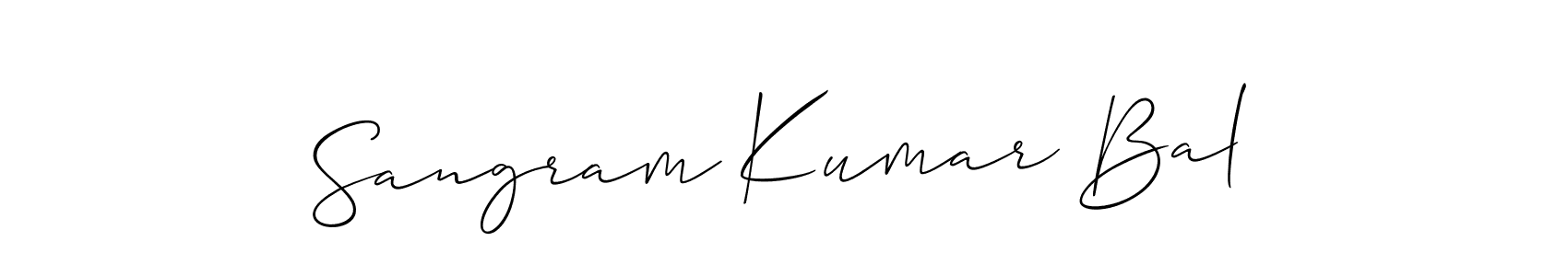 Also You can easily find your signature by using the search form. We will create Sangram Kumar Bal name handwritten signature images for you free of cost using Allison_Script sign style. Sangram Kumar Bal signature style 2 images and pictures png