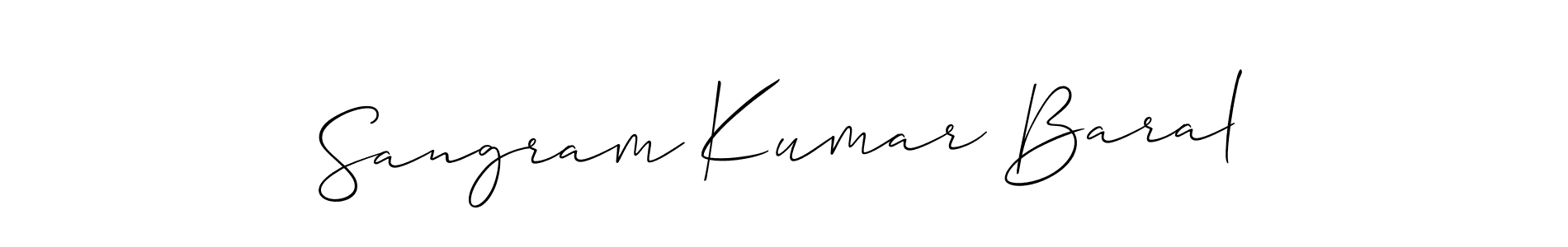 Create a beautiful signature design for name Sangram Kumar Baral. With this signature (Allison_Script) fonts, you can make a handwritten signature for free. Sangram Kumar Baral signature style 2 images and pictures png