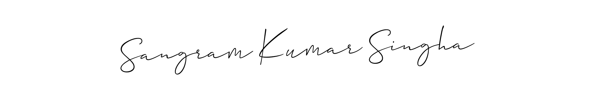 Also we have Sangram Kumar Singha name is the best signature style. Create professional handwritten signature collection using Allison_Script autograph style. Sangram Kumar Singha signature style 2 images and pictures png