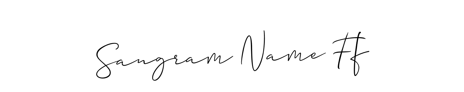 Also You can easily find your signature by using the search form. We will create Sangram Name Ff name handwritten signature images for you free of cost using Allison_Script sign style. Sangram Name Ff signature style 2 images and pictures png