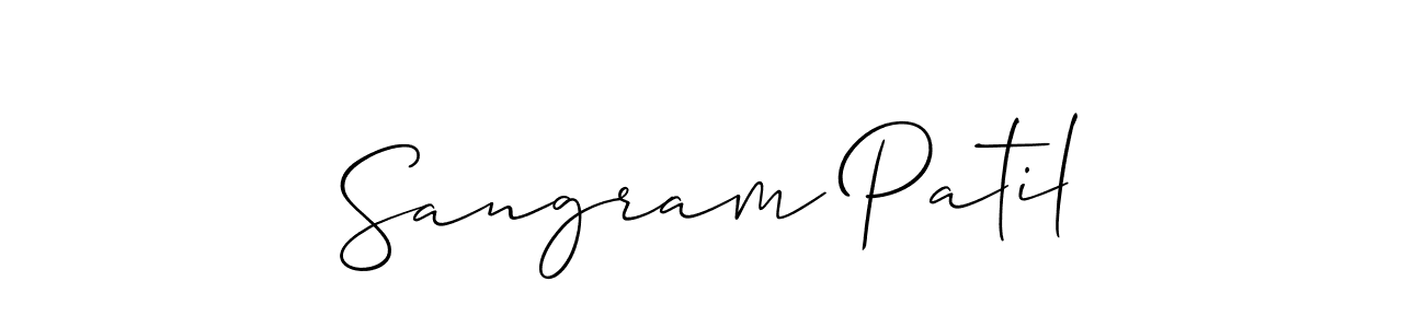 Sangram Patil stylish signature style. Best Handwritten Sign (Allison_Script) for my name. Handwritten Signature Collection Ideas for my name Sangram Patil. Sangram Patil signature style 2 images and pictures png