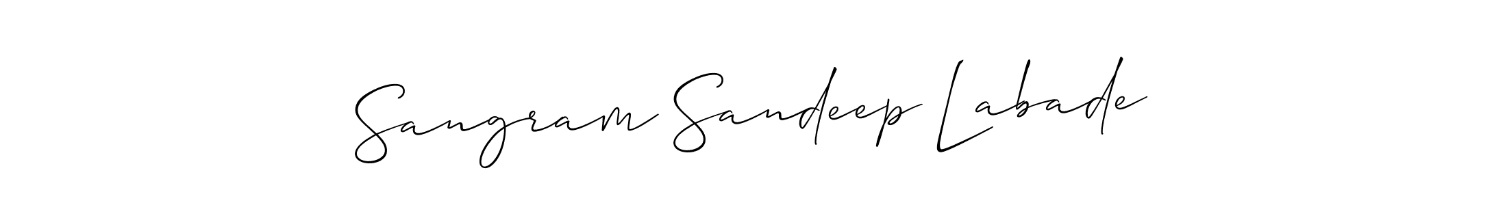 How to make Sangram Sandeep Labade name signature. Use Allison_Script style for creating short signs online. This is the latest handwritten sign. Sangram Sandeep Labade signature style 2 images and pictures png