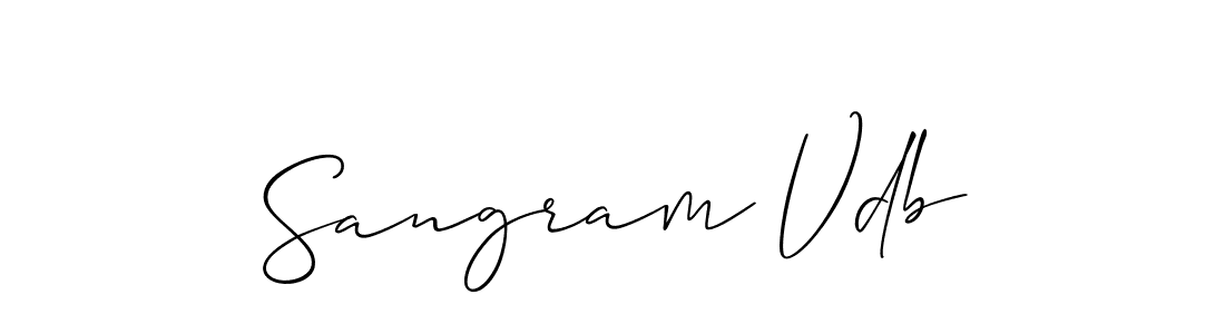How to make Sangram Vdb signature? Allison_Script is a professional autograph style. Create handwritten signature for Sangram Vdb name. Sangram Vdb signature style 2 images and pictures png