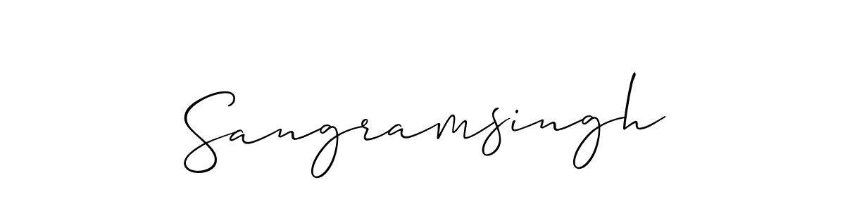 Also You can easily find your signature by using the search form. We will create Sangramsingh name handwritten signature images for you free of cost using Allison_Script sign style. Sangramsingh signature style 2 images and pictures png