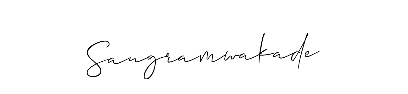 Sangramwakade stylish signature style. Best Handwritten Sign (Allison_Script) for my name. Handwritten Signature Collection Ideas for my name Sangramwakade. Sangramwakade signature style 2 images and pictures png