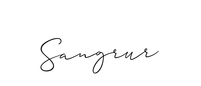 Use a signature maker to create a handwritten signature online. With this signature software, you can design (Allison_Script) your own signature for name Sangrur. Sangrur signature style 2 images and pictures png