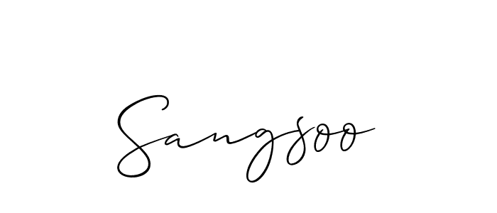 Design your own signature with our free online signature maker. With this signature software, you can create a handwritten (Allison_Script) signature for name Sangsoo. Sangsoo signature style 2 images and pictures png