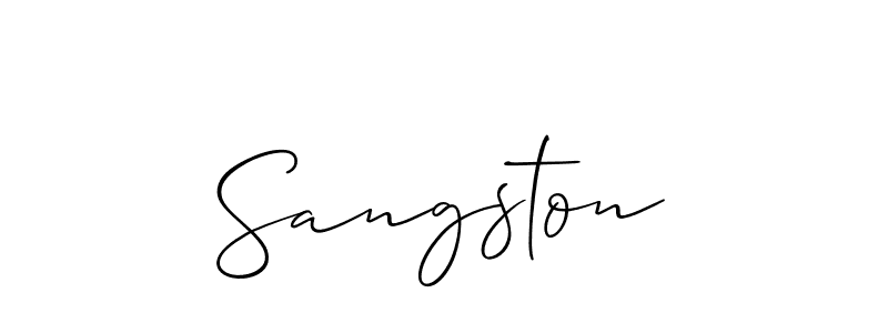 This is the best signature style for the Sangston name. Also you like these signature font (Allison_Script). Mix name signature. Sangston signature style 2 images and pictures png