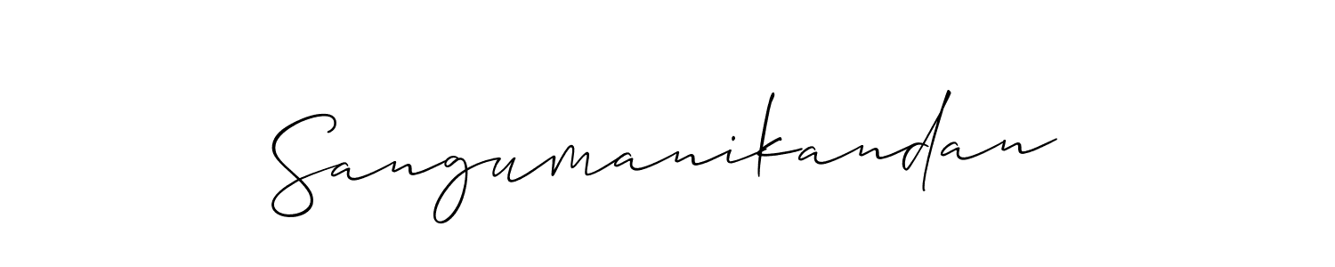 Sangumanikandan stylish signature style. Best Handwritten Sign (Allison_Script) for my name. Handwritten Signature Collection Ideas for my name Sangumanikandan. Sangumanikandan signature style 2 images and pictures png