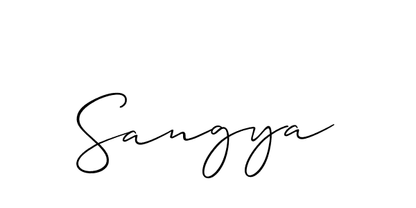 How to make Sangya name signature. Use Allison_Script style for creating short signs online. This is the latest handwritten sign. Sangya signature style 2 images and pictures png
