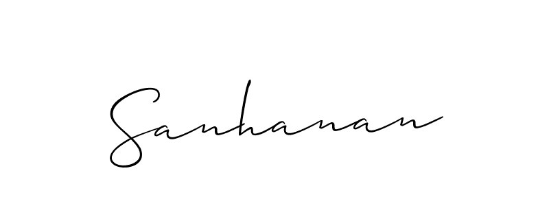 Also You can easily find your signature by using the search form. We will create Sanhanan name handwritten signature images for you free of cost using Allison_Script sign style. Sanhanan signature style 2 images and pictures png