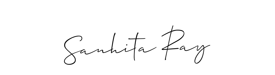 It looks lik you need a new signature style for name Sanhita Ray. Design unique handwritten (Allison_Script) signature with our free signature maker in just a few clicks. Sanhita Ray signature style 2 images and pictures png