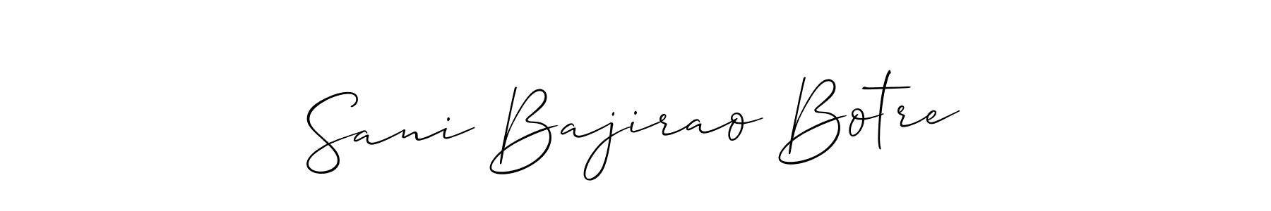 You should practise on your own different ways (Allison_Script) to write your name (Sani Bajirao Botre) in signature. don't let someone else do it for you. Sani Bajirao Botre signature style 2 images and pictures png