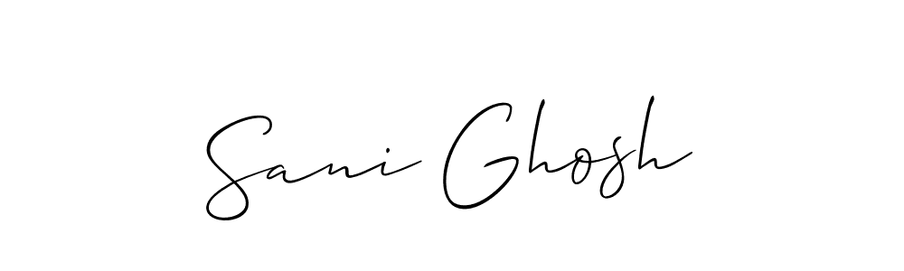 This is the best signature style for the Sani Ghosh name. Also you like these signature font (Allison_Script). Mix name signature. Sani Ghosh signature style 2 images and pictures png