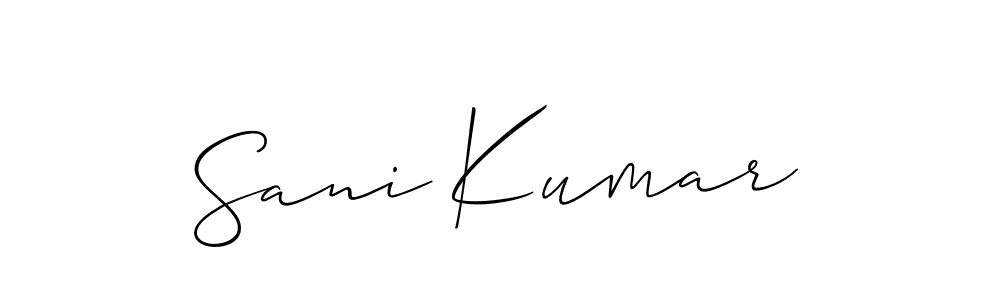 Make a beautiful signature design for name Sani Kumar. With this signature (Allison_Script) style, you can create a handwritten signature for free. Sani Kumar signature style 2 images and pictures png