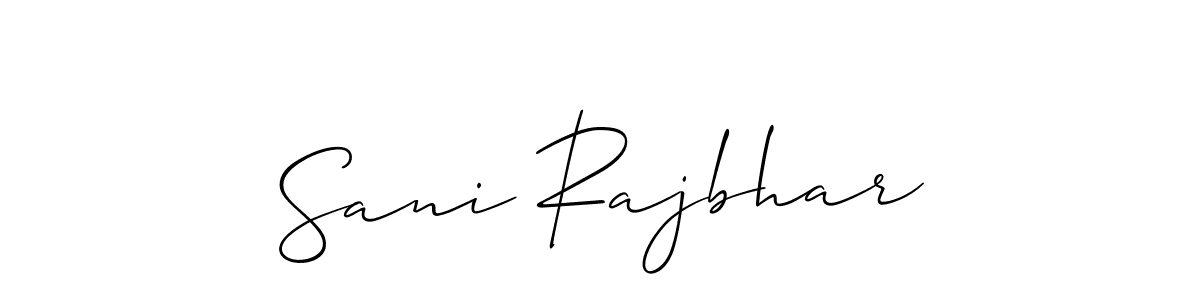 See photos of Sani Rajbhar official signature by Spectra . Check more albums & portfolios. Read reviews & check more about Allison_Script font. Sani Rajbhar signature style 2 images and pictures png