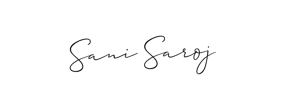 See photos of Sani Saroj official signature by Spectra . Check more albums & portfolios. Read reviews & check more about Allison_Script font. Sani Saroj signature style 2 images and pictures png