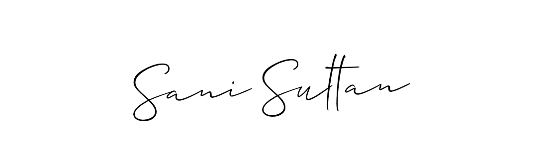 Create a beautiful signature design for name Sani Sultan. With this signature (Allison_Script) fonts, you can make a handwritten signature for free. Sani Sultan signature style 2 images and pictures png