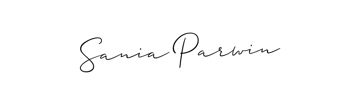 It looks lik you need a new signature style for name Sania Parwin. Design unique handwritten (Allison_Script) signature with our free signature maker in just a few clicks. Sania Parwin signature style 2 images and pictures png