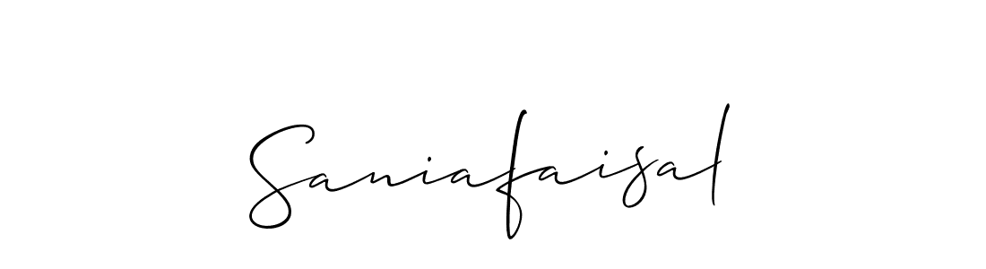 You should practise on your own different ways (Allison_Script) to write your name (Saniafaisal) in signature. don't let someone else do it for you. Saniafaisal signature style 2 images and pictures png