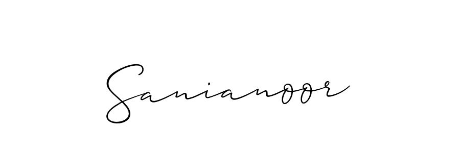 How to Draw Sanianoor signature style? Allison_Script is a latest design signature styles for name Sanianoor. Sanianoor signature style 2 images and pictures png