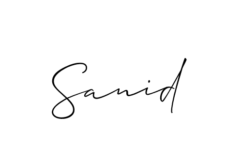 Also You can easily find your signature by using the search form. We will create Sanid name handwritten signature images for you free of cost using Allison_Script sign style. Sanid signature style 2 images and pictures png