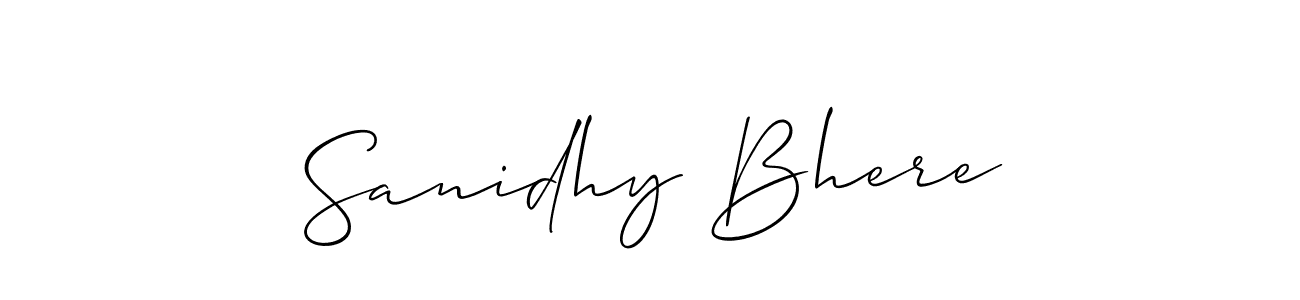 How to make Sanidhy Bhere signature? Allison_Script is a professional autograph style. Create handwritten signature for Sanidhy Bhere name. Sanidhy Bhere signature style 2 images and pictures png