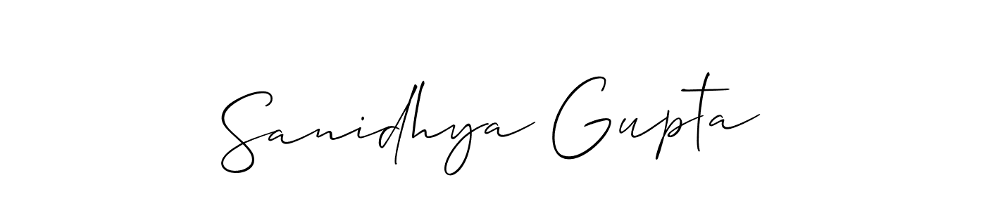 if you are searching for the best signature style for your name Sanidhya Gupta. so please give up your signature search. here we have designed multiple signature styles  using Allison_Script. Sanidhya Gupta signature style 2 images and pictures png