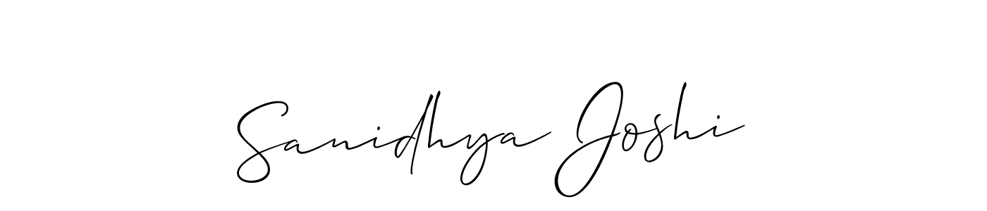 Make a short Sanidhya Joshi signature style. Manage your documents anywhere anytime using Allison_Script. Create and add eSignatures, submit forms, share and send files easily. Sanidhya Joshi signature style 2 images and pictures png