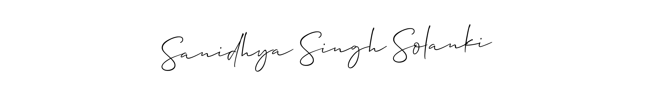 You should practise on your own different ways (Allison_Script) to write your name (Sanidhya Singh Solanki) in signature. don't let someone else do it for you. Sanidhya Singh Solanki signature style 2 images and pictures png